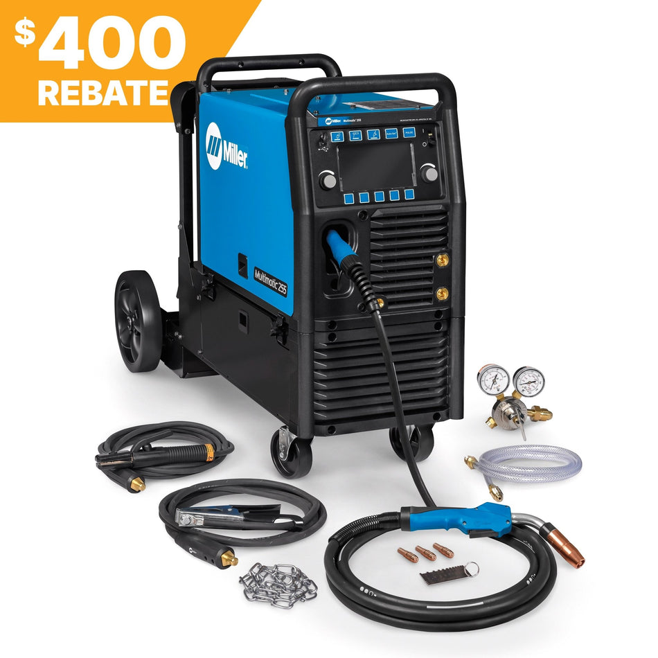 Miller Multimatic 255 Multiprocess Welder 907728 W Running Gear PN 951767 - Atlas Welding Supply