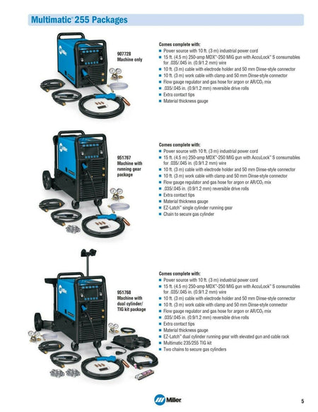 Miller Multimatic 255 Pulsed Multiprocess Welder (208 - 575V) 907728 - Atlas Welding Supply