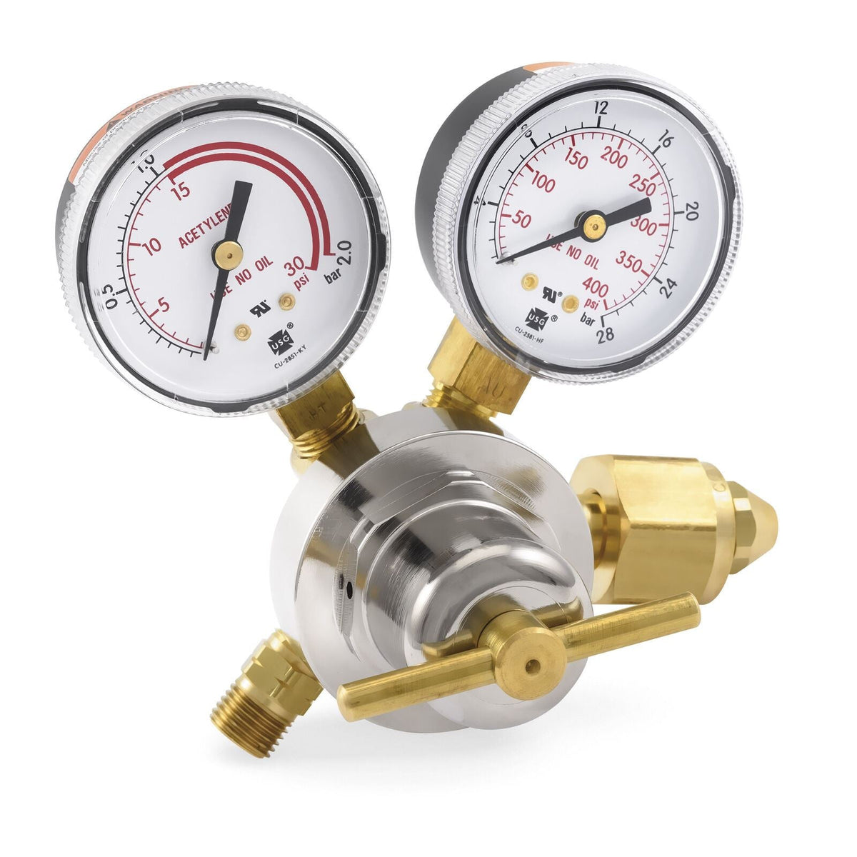 Miller Smith 30 - 15 - 300 MD Acetylene Regulator single - stage 0 - 15 PSIG - Atlas Welding Supply