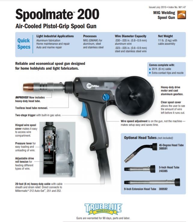 Miller Spoolmate 200 Spool Gun 300497 - Miller300497