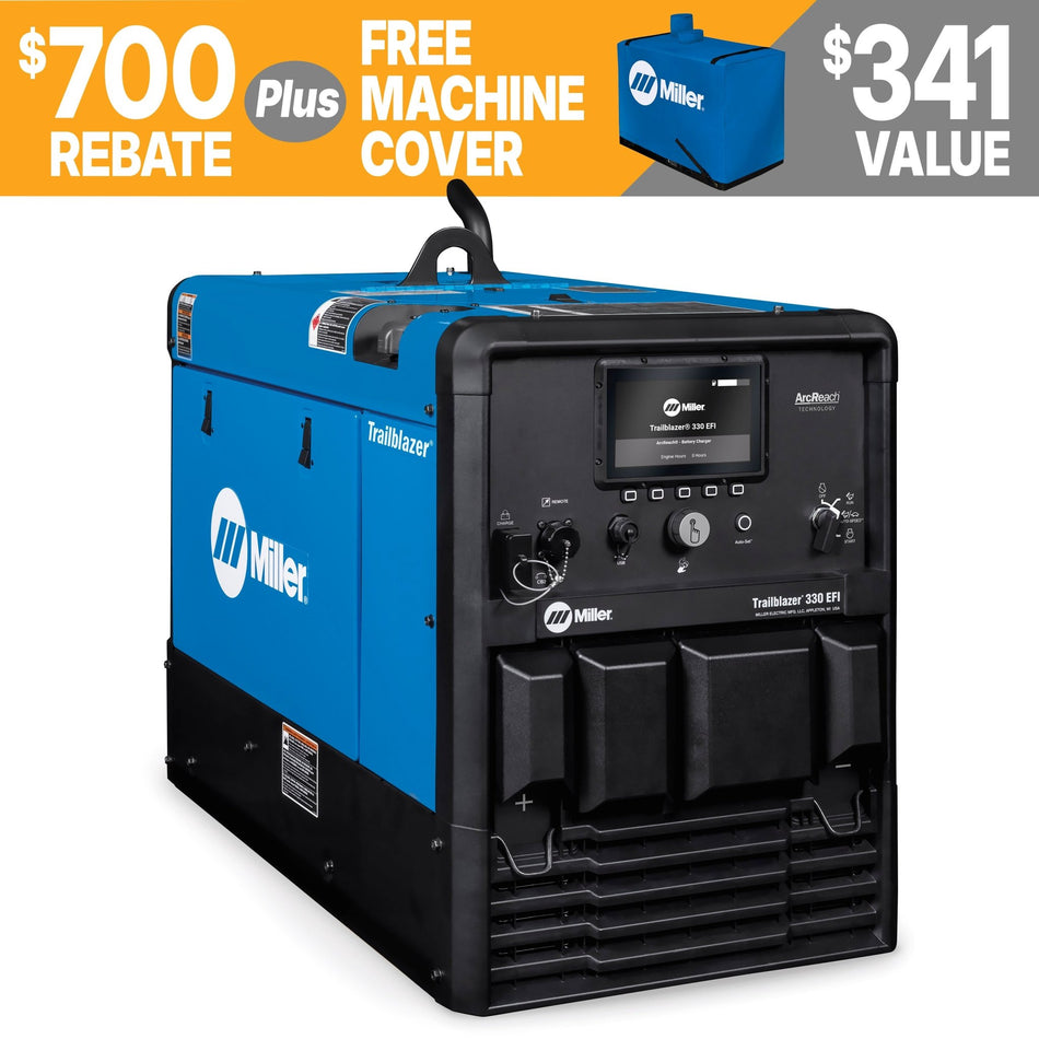 Miller Trailblazer 330 (Kohler) EFI w/Excel Power & Battery Crank Assist 907832003 - Atlas Welding Supply