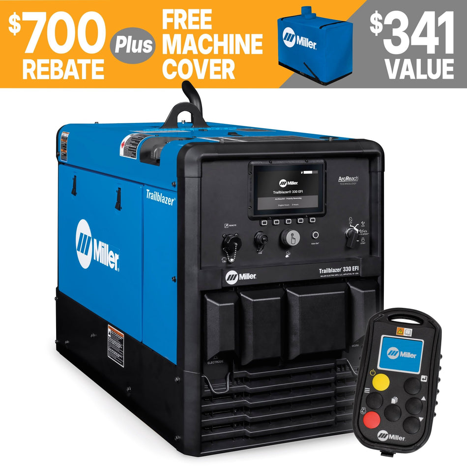 Miller Trailblazer 330 (Kohler) EFI w/Excel Power, Polarity Reverse 907832006 - Atlas Welding Supply