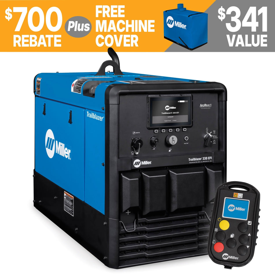 Miller Trailblazer 330 (Kohler) EFI w/Excel Power & Wireless Interface Control 907832002 - Atlas Welding Supply