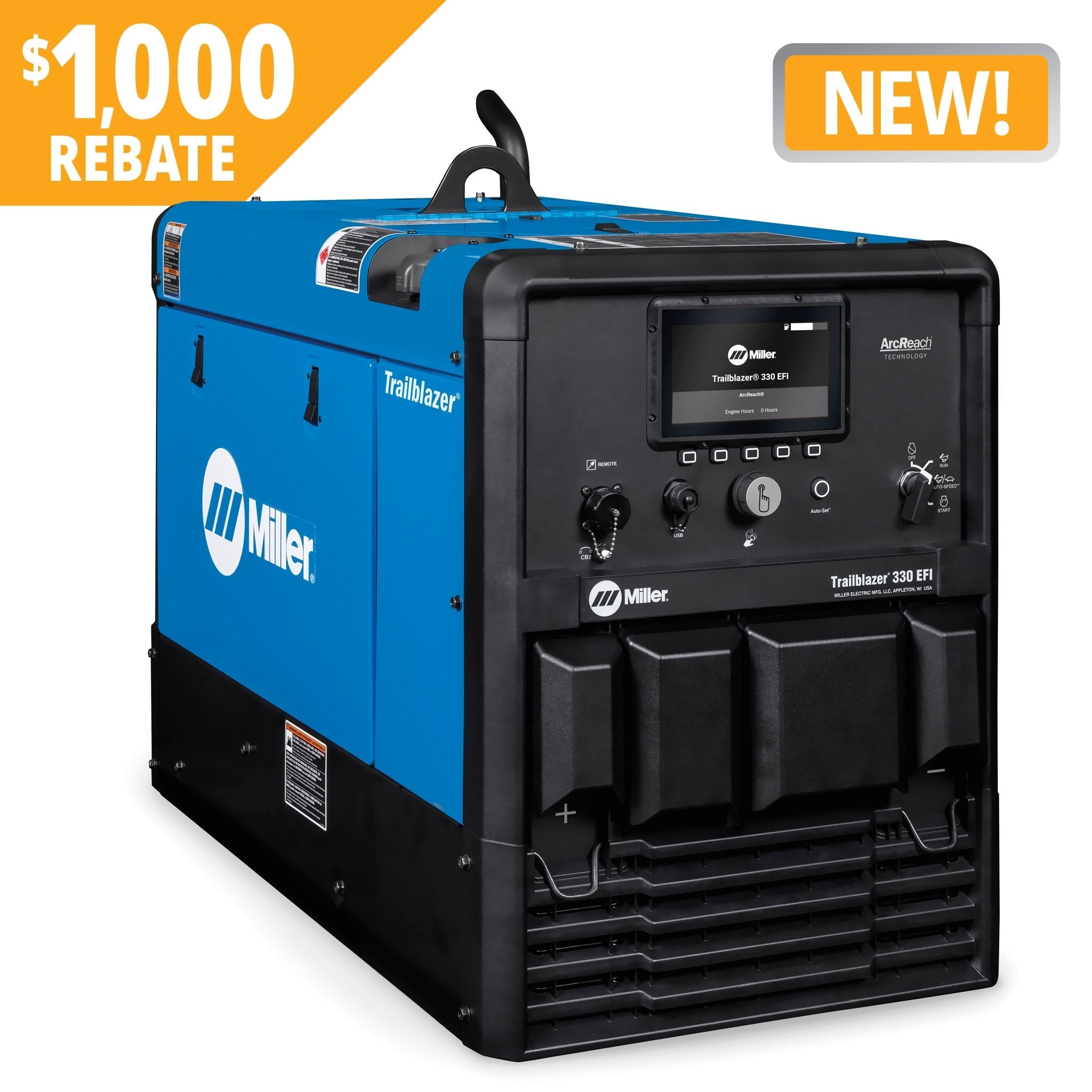 Miller Trailblazer 330 Welder / Generator (Kohler) EFI 907832 - Atlas Welding Supply