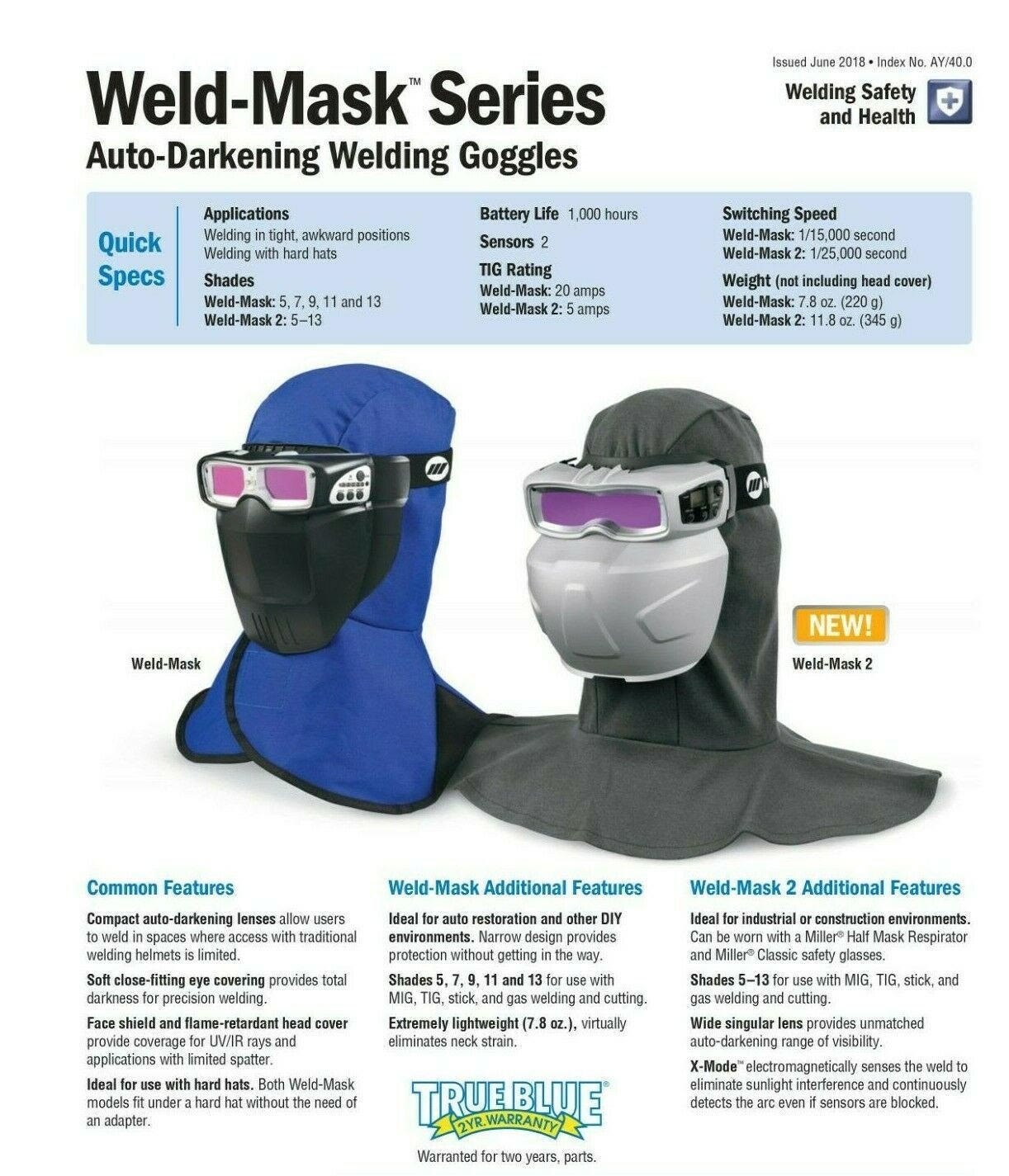 Miller Weld - Mask Auto Darkening Goggles 267370 - Atlas Welding Supply