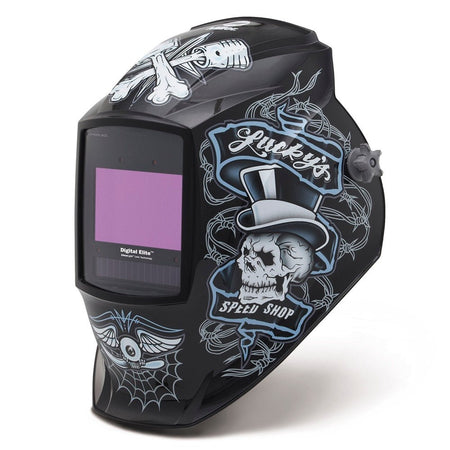 Miller Welding Helmet Digital Elite Lucky's Speed Shop Auto Darkening 289756 - Atlas Welding Supply