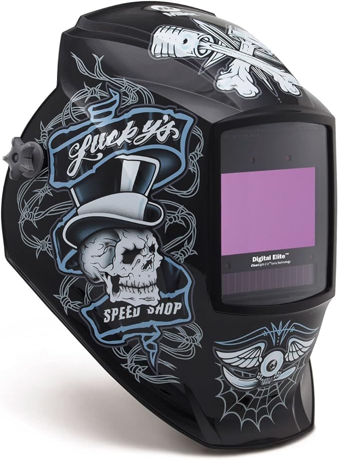 Miller Welding Helmet Digital Elite Lucky's Speed Shop Auto Darkening 289756 - Atlas Welding Supply