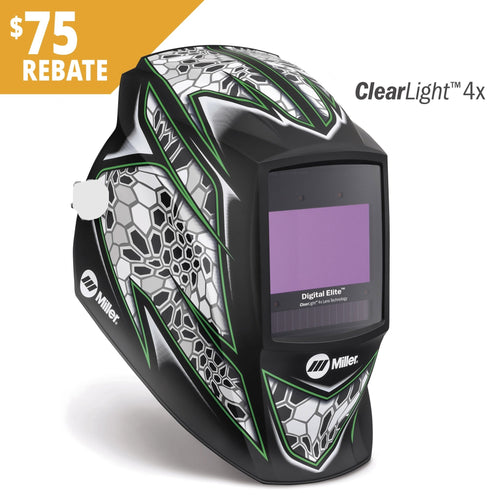 Miller Welding Helmet Digital Elite Raptor ClearLight 4X 296773 - Atlas Welding Supply