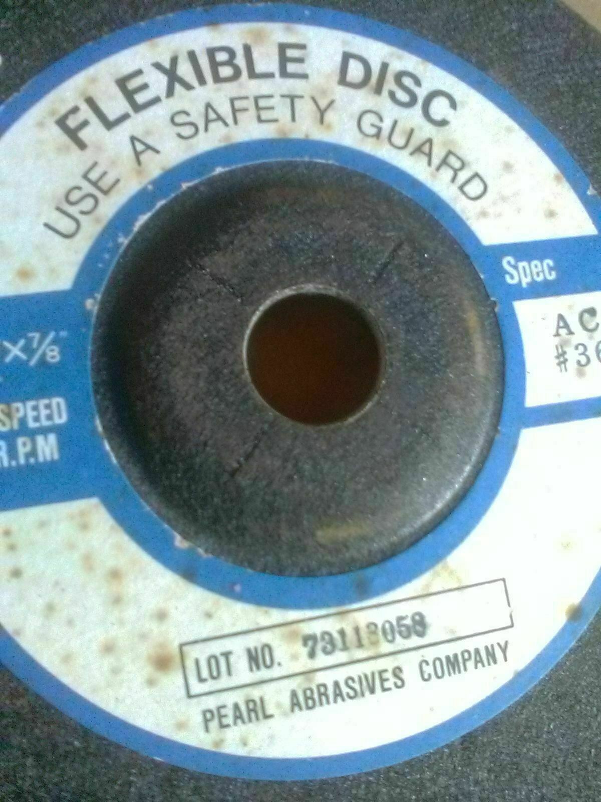 Pearl Abrasives Flexible Disc AC - 36 7x1/8 7/8 (new old stock) - Atlas Welding Supply