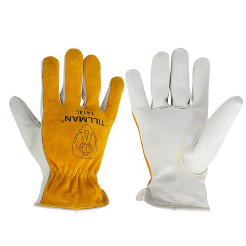 Tillman 1414 Driver’s Gloves Top Grain/Split Cowhide Back Large - Atlas Welding Supply
