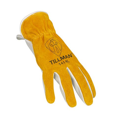Tillman 1414 Driver’s Gloves Top Grain/Split Cowhide Back Large - Atlas Welding Supply