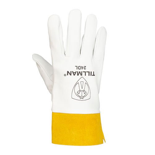 Tillman 24DL Top Grain Pearl Kidskin Leather TIG Welding Gloves L - Atlas Welding Supply