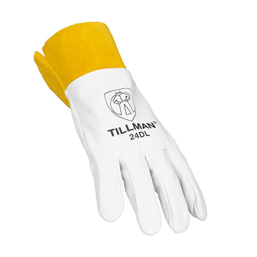 Tillman 24DL Top Grain Pearl Kidskin Leather TIG Welding Gloves L - Atlas Welding Supply