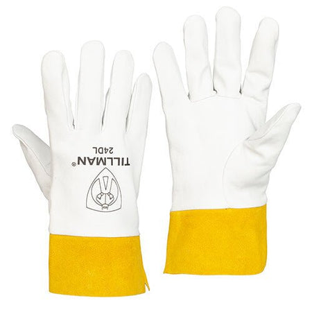 Tillman 24DL Top Grain Pearl Kidskin Leather TIG Welding Gloves L - Atlas Welding Supply