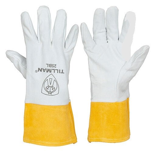 Tillman 25BM Deerskin Split Leather 4" Cuff TIG Welding Gloves - Atlas Welding Supply