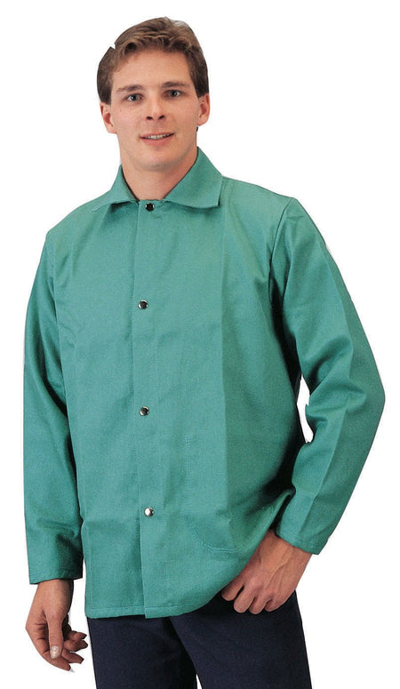 Tillman - 30 GRN FR Cotton Welding Jacket - 6230 (62302X) - Atlas Welding Supply