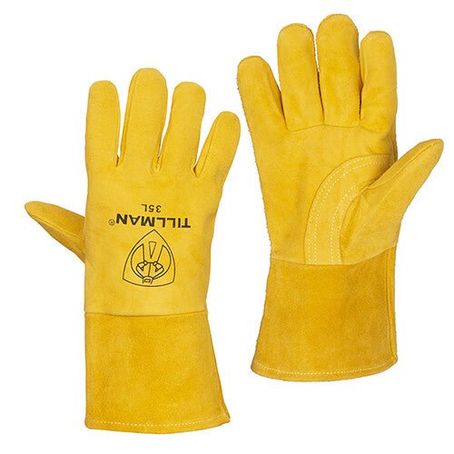 Tillman 35XL Deerskin Welding Gloves XL Foam Lined Back - Atlas Welding Supply