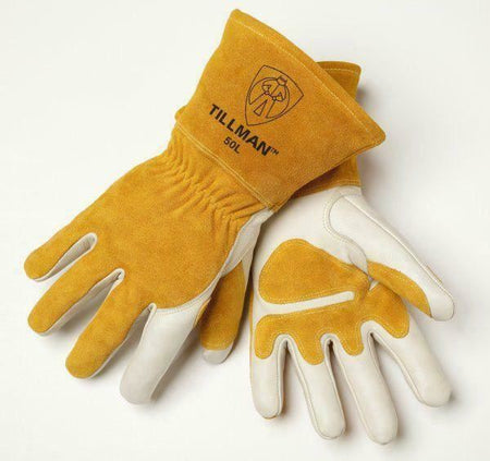 TILLMAN 50 TOP GRAIN/SPLIT COWHIDE MIG GLOVES - M, L, XL - Atlas Welding Supply