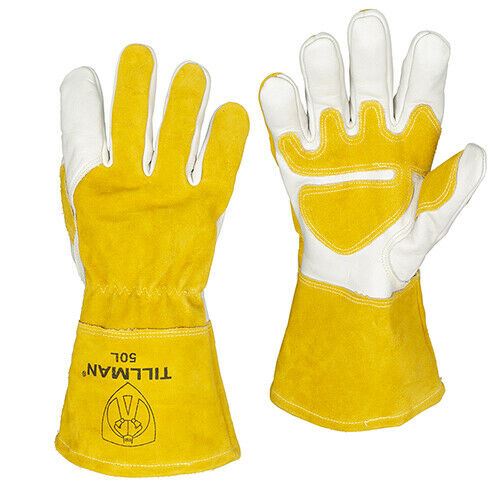 Tillman 50L Premium Top Grain and Split Cowhide Mig Welding Gloves Large - Atlas Welding Supply