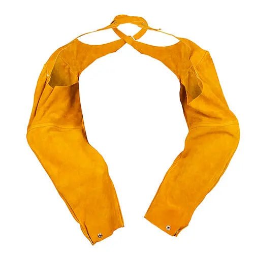 Tillman 5200L 25" Premium Bourbon Brown Side Split Cowhide Welding Sleeves - Atlas Welding Supply