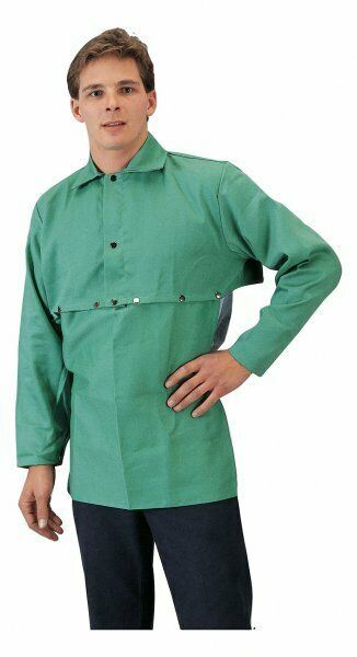 Tillman 6221L 9 oz. Green Westex Cotton Cape Sleeves - Atlas Welding Supply