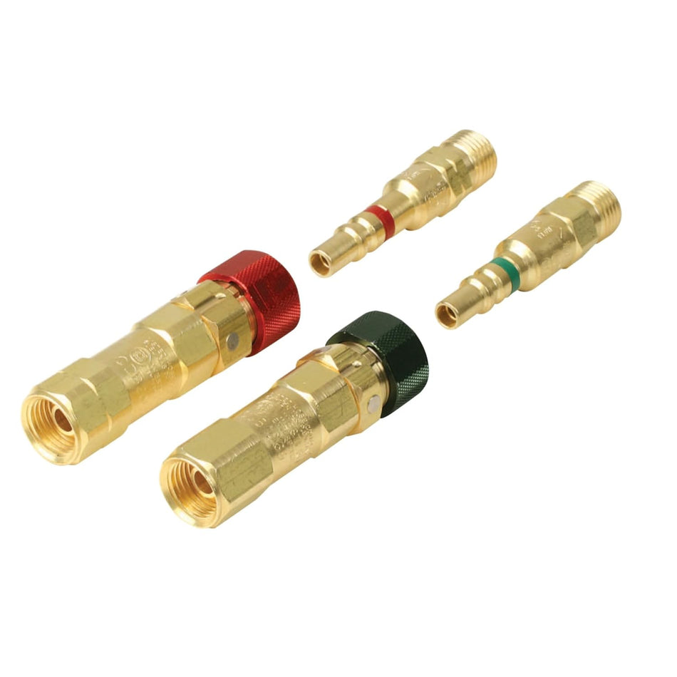 Western Enterprises QDB40 Torch to Hose Set Fittings (Oxygen/Fuel) - Atlas Welding Supply
