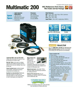 Miller Multimatic 200 MIG, TIG, & Stick Welder - 907518