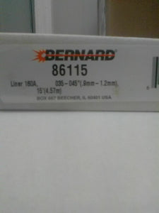 Bernard Mig Liner 86115 160A 035-045 (.9mm-1.2mm) 15' (4.57m) Qty 2