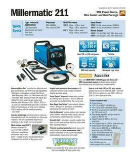 Miller Millermatic 211 MIG Welder with Advanced Auto-Set 907614