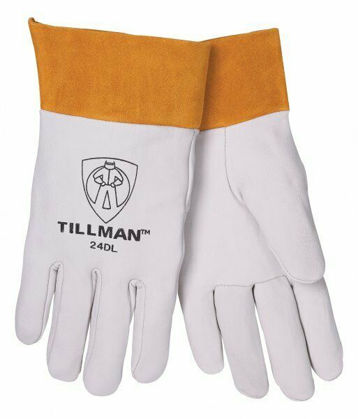 Tillman 24DL Top Grain Pearl Kidskin Leather TIG Welding Gloves L