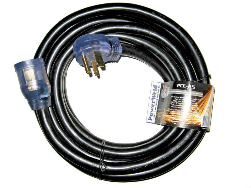 Welding Power 25 FT Extension Cable (50 Amp, 25' Long, 250V)  PCE-25