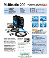 Load image into Gallery viewer, Miller Multimatic 200 Multiprocess Welder with TIG Contractor Kit 951649