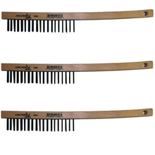 Load image into Gallery viewer, Anchor Curved Handle Scratch Brush Carbon Steel Bristles 388 Qty 3