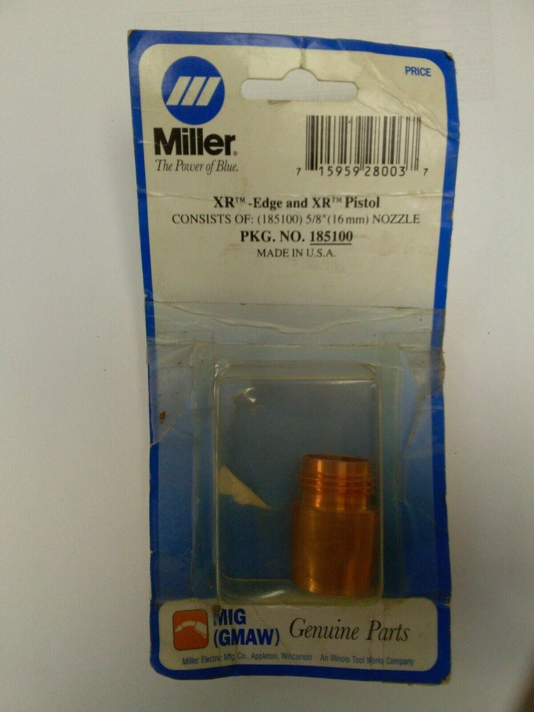 Miller 185100 Nozzle XR -Edge And XR Pistol 5/8