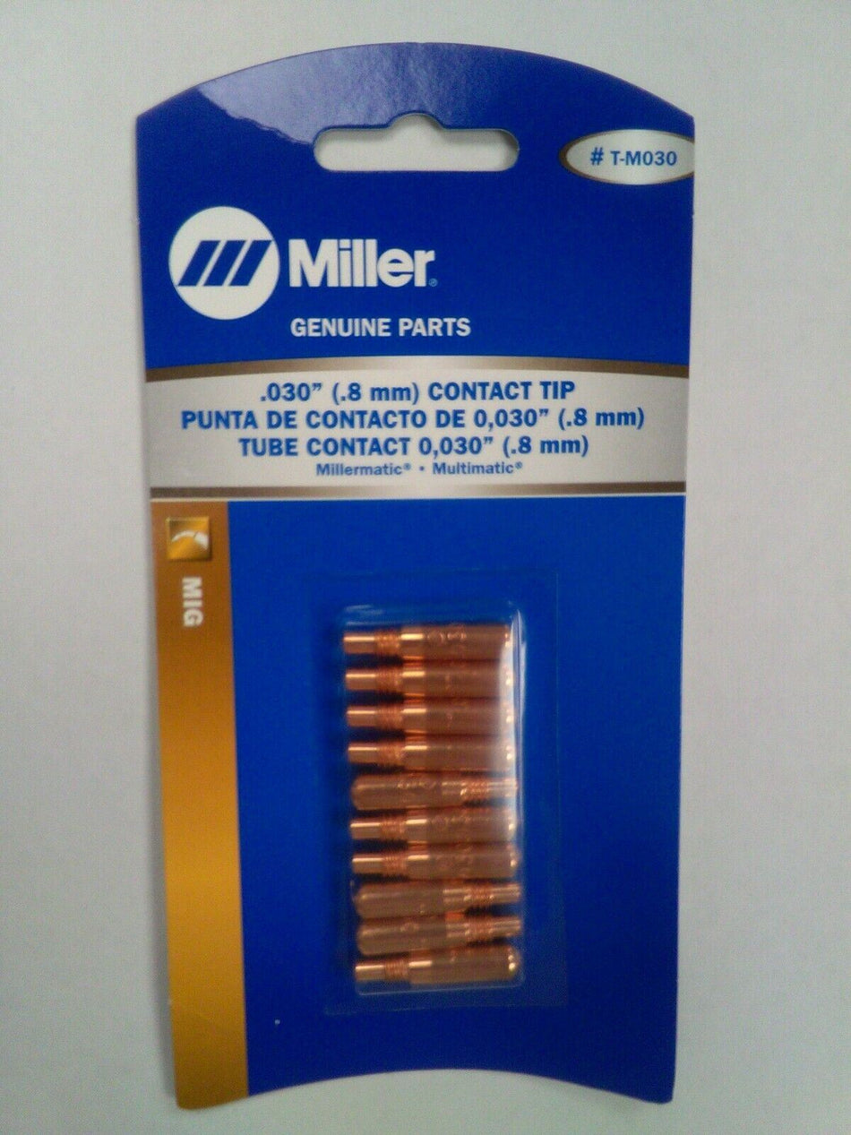 Miller T-M030 Acculock MDX Contact Tips For .030 Wire (10 Pack)