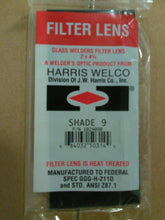 Load image into Gallery viewer, Harris 1024090 Shade 9 Welding Helmet Filter Lens Glass 2&quot; x 4 1/4&quot;