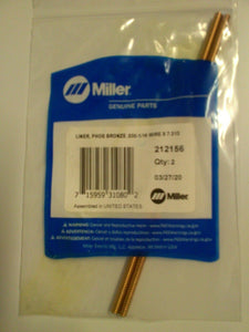 Miller 212156 Liner Bronze .030 - 1/16 PK2 For Spoolmatic 15A